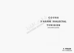 Cours d'arabe dialectal tunisien | Muller, A