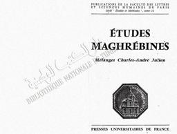 Etudes maghrébines | Julien, Charles André. 070