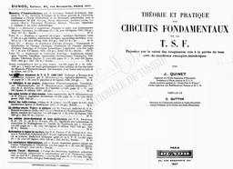Théorie et pratique des circuits fondamentaux de la T. S. F | Quinet, J
