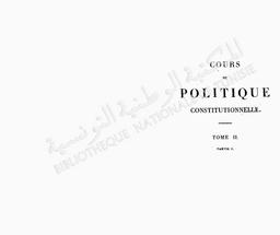 Cours de politique constitutionnelle | Constant, Benjamin