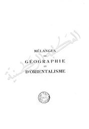 Mélanges de géographie et d'orientalisme offerts à E. -F. Gautier | Gautier, Emile-Fèlix. 070