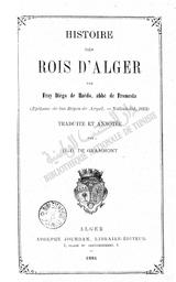 Histoire des rois d'Alger | Haëdo, Fray Diego de