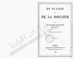 Du plaisir et de la douleur | Bouillier, Francisque