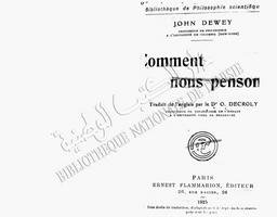 John Dewey. Comment nous pensons | Dewey, John - professor