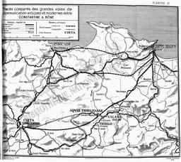 Gouvernement Général de L'Algérie, direction de L'intérieur et des Beaux-arts, service des antiquités, missions archéologiques. Les Voies romaines de L'Afrique du Nord | Salama, Pierre. 070