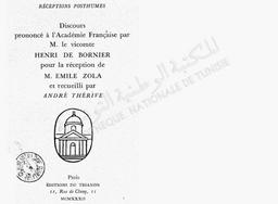 Discours prononcé à L'Académie française | Thérive, André. 340
