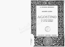 Augusto Guzzo. Agostino dal "Contra academicos" al "De Vera religione" | Guzzo, Augusto