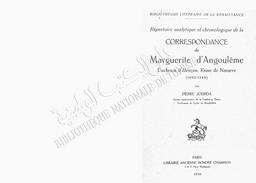 Marguerite d'Angoulême Duchesse d'Alençon, Reine de Navarre (1492-1549) | Jourda, Pierre