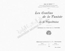 Jules Le Boeuf. Les Confins de la Tunisie et de Tripolitaine | Le Boeuf, Jules - Colonel. 070