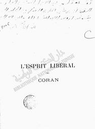 l'Esprit libéral du Coran | Benattar, César