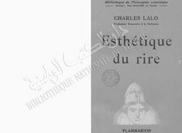 Charles Lalo Esthétique du rire | Lalo, Charles