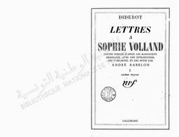 Diderot. Lettres à Sophie Volland | Diderot, Denis (1713-1784)