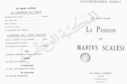 Claude-Maurice Robert. Un Poète maudit, la passion de Marius Scalési | Robert, Claude-Maurice