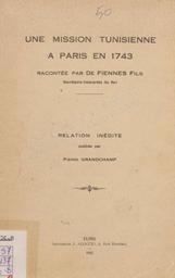 Une mission tunisienne à Paris en 1743 | Granchamp, Pierre. 070
