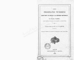 Les Phosphates tunisiens, leur port de sortie et la défense nationale | Vassel, Eusèbe
