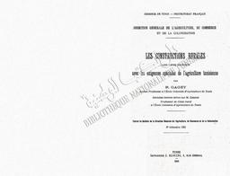 Les constructions rurales dans leurs rapports avec les exigences spéciales de l'agriculture tunisienne | Gagey, R. 070