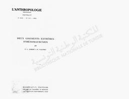 Deux gisements extrêmes d'Ibéromaurusien | Gobert, Ernest - dr