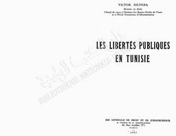 Les libertés publiques en Tunisie | Silvera, Victor. 070