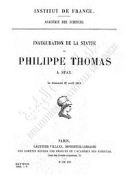 Inauguration de la statue de Philippe Thomas à Sfax | Gautier, Armand