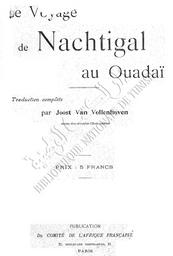 Le Voyage de Nachtigal au Ouadaï | Nachtigal, Gustave - docteur