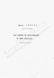 Géologie. Sur les nappes de recouvrement du nord-ouest africain | Gentil, Louis