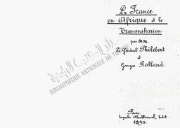 La France en Afrique et le transsaharien française | Philebert, Général