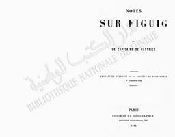 Notes sur Figuig | Castries, Henri de - comte