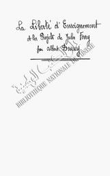 La Liberté d'enseignement et les projets de M. Jules Ferry | Duruy, Albert