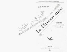 La Chanson arabe | Ganem, Chékri. 070