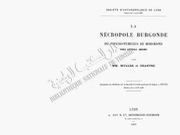 La Nécropole Burgonde du Pseudo - Tumulus de Bois-Rond près d'étoile (Drome) | Müller