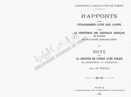 Conférence consultative de Tunisie | Terras, J. M