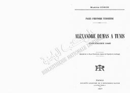 Pages d'histoire tunisienne | Conor, Marthe