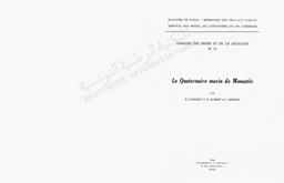 Royaume de Tunis. Ministère des travaux publics. Service des mines, de L'Industrie et de L'Energie. Le Quaternaire marin de Monastir | Castany, G
