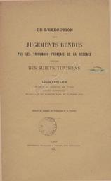 De L'exécution des jugements | Coulon, Louis