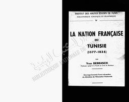 La Nation française en Tunisie | Debbasch, Yvan. 070