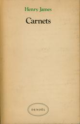 Carnets | James, Henry