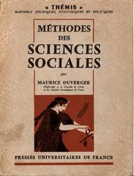 Méthodes des sciences sociales | Duverger, Maurice (1917-2014). Aut