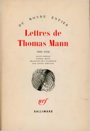 Lettres de Thomas Mann | Mann, Thomas (1875-1955). Aut