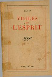 Vigiles de l'esprit | Alain. Aut