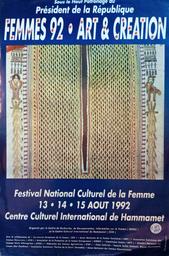 Femmes 92 art et creation | Centre culturel international de Hammamet. Du 13 au 15 août 1992