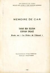 Tahar Ben Jelloun, écrivain engagé | M'Barek, Khaled. Aut