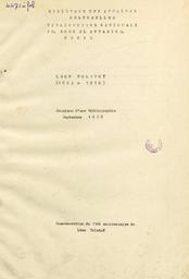 Léon Tolstoï (1823-1910) | Tunisie. Ministère des affaires culturelles