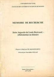 Saint Augustin de Louis Bertrand affabulation ou histoire | Fallah, Nourddine. 070